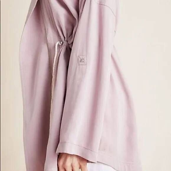 Anthropologie Danuta Cupro Jacket Oversized Lilac Size M/L - Picture 2 of 8